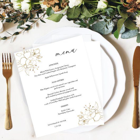 Budget Goud Land Bloemen Menu