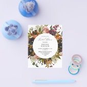 Budget Goud, Paarse Blos Roze Bruidsdouche Flyer (Enkel)