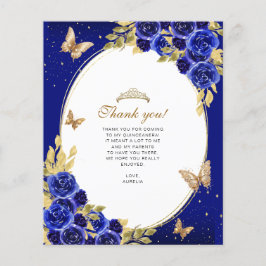 BUDGET Goud Royal Blue Vlinder Quinceañera Foto