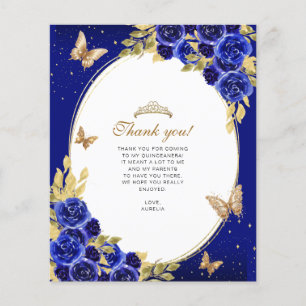 BUDGET Goud Royal Blue Vlinder Quinceañera Foto