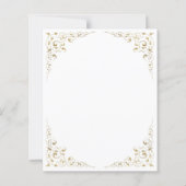 Budget Goud Schrift Botanische Frame Save The Date (Achterkant)