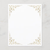 Budget Goud Schrift Loof Huwelijksmenu (Achterkant)