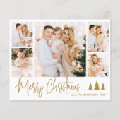 Budget Goud Script 5 Foto Kerstvakantie Flyer (Voorkant)