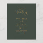 BUDGET Goud Tekst Monochroom Dubbelzijdig Elegant Flyer (Voorkant)