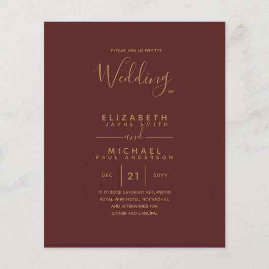 BUDGET Goud Tekst Monochroom Dubbelzijdig Elegant Flyer (Voorkant)