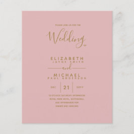 BUDGET Goud Tekst Monochroom Dubbelzijdig Elegant Flyer