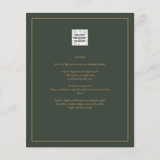 BUDGET Goud Tekst Script Elegant Modern (Achterkant)
