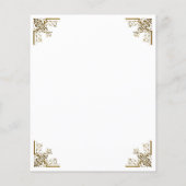 Budget Goud Vintage 50e Verjaardag Uitnodiging (Achterkant)