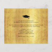 Budget Goud Wit Foto Pet Afstuderen Uitnodiging (Achterkant)