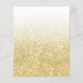 Budget Goud Wit Glitter Sweet 16 Uitnodigen Flyer (Achterkant)