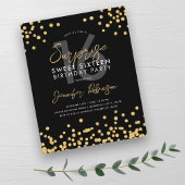 Budget Goud Zwart Confetti Verrassing Sweet 16