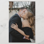 Budget goud zwart foto bruiloft uitnodiging flyer (Achterkant)