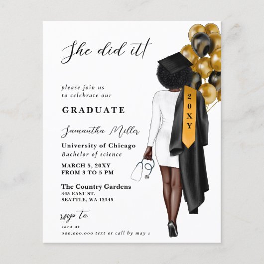 Budget Goud Zwarte Verpleegster Ze Heeft Het Gedaa (Voorkant)