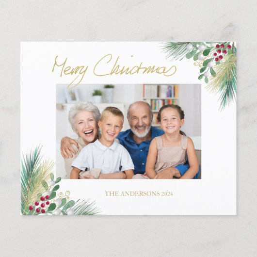 Budget Gouden Bessen Foto Kerstmis (Voorkant)