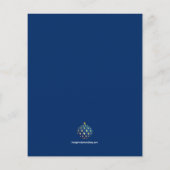 Budget Gouden Blauwe Kerst Ornamente Uitnodiging Flyer (Achterkant)