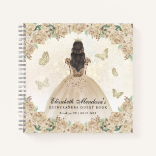 Budget Gouden Bloemen Prinses Quinceañera Gastenbo Notitieboek