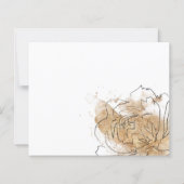 BUDGET Gouden & bloemige trouwkaart. (Achterkant)