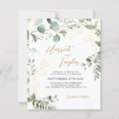 BUDGET Gouden Eucalyptus Foto QR Code Huwelijk (Voorkant)