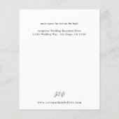 Budget Gouden Gelijnde Bloemen Details Flyer (Achterkant)