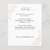 Budget Gouden Gelijnde Bloemen Details Flyer (Voorkant)