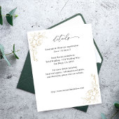 Budget Gouden Gelijnde Bloemen Details Flyer