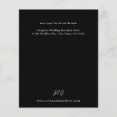 Budget Gouden Gelijnde Bloemen Details op Zwart Flyer (Achterkant)