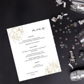 Budget Gouden Gevoerde Bloemen Huwelijksceremonie  Flyer