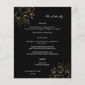 Budget Gouden Gevoerde Bloemen Huwelijksceremonie  Flyer (Voorkant)