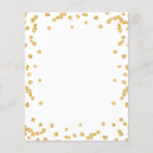 BUDGET Gouden Glitter Confetti Script Bruiloft Flyer (Achterkant)