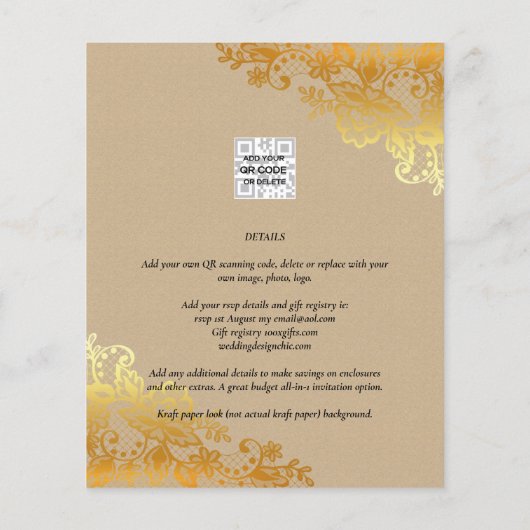 BUDGET Gouden Kant Klassieke Ampersand Trouw Uitno (Achterkant)