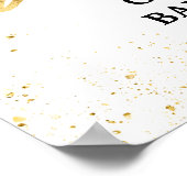 Budget Gouden Kerst Baby shower Welkom Poster (Hoek)