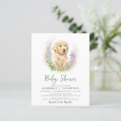 Budget Gouden Retriever Puppy Hond Baby Shower (Staand voorkant)