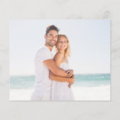 Budget Gouden Script Foto Huwelijksuitnodiging (Achterkant)