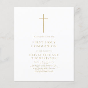 Budget gouden tekst Cross First Holy Communie