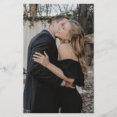 Budget gouden zwarte overlay foto bruiloft menu (Achterkant)