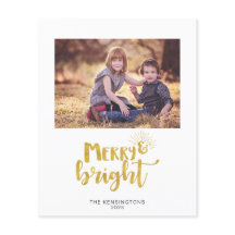 Budget Goudfolie Kerstmis Typografie Vakantie Kaar