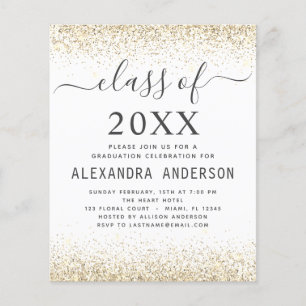 Budget Graduation Party Gold Class of 2023 Flyer