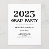 Budget Graduation Party Invitation Flyer (Voorkant)