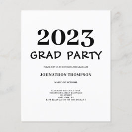 Budget Graduation Party Invitation Flyer