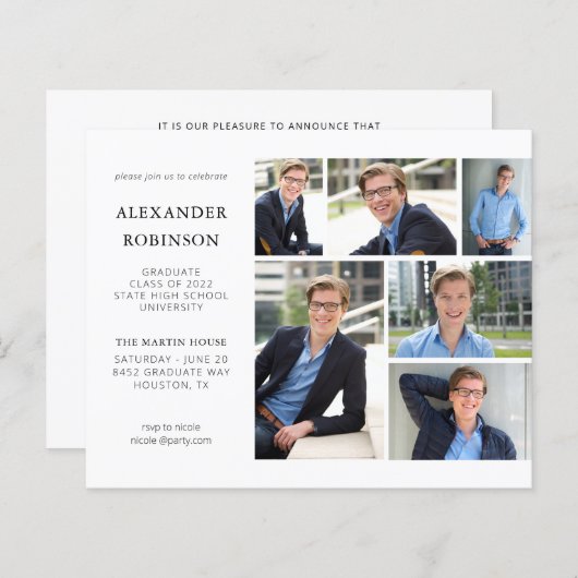 Budget Graduation Party Modern 6 Foto V2 (Voorkant / Achterkant)
