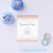 Budget Graduation Party roze Glitter Uitnodiging Flyer (Enkel)