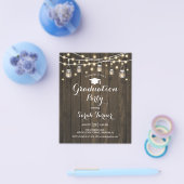 Budget Graduation Party Rustic Wood Invite Flyer (Enkel)