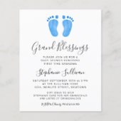 Budget Grand Blessings Boy Baby shower Uitnodiging (Voorkant)