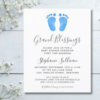 Budget Grand Blessings Boy Baby shower Uitnodiging
