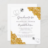 Budget Grandma to Bee Baby shower Invitation (Voorkant / Achterkant)
