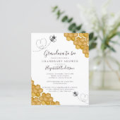 Budget Grandma to Bee Baby shower Invitation (Staand voorkant)