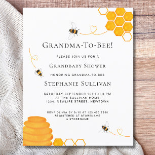 Budget Grandma to bee Grandbaby Shower Invitation