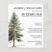 Budget Grappig 80e verjaardag uitnodiging (Voorkant)