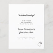 Budget grappig foto verloving bekendmaking flyer (Achterkant)