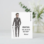 Budget grappige foto beste man voorstel kaart (Staand voorkant)